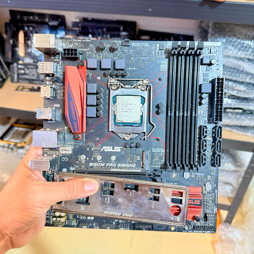 Combo Main Asus B150M Pro Gaming | Cpu i3 7100 | Ram DDR4 8-16G, Hàng tháo máy, bảo hành 1 tháng.