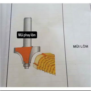 MŨI PHAY LÕM R10-12MM