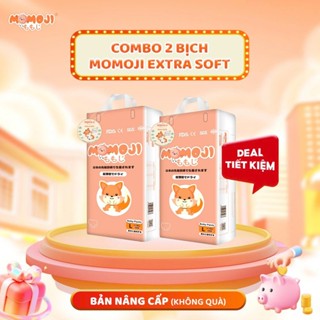 [Không Quà] Combo 2Tã Bỉm Momoji Siêu thấm hút phiên bản Extra Soft mới NB64/S60/M56/L54/XL50/XXL48