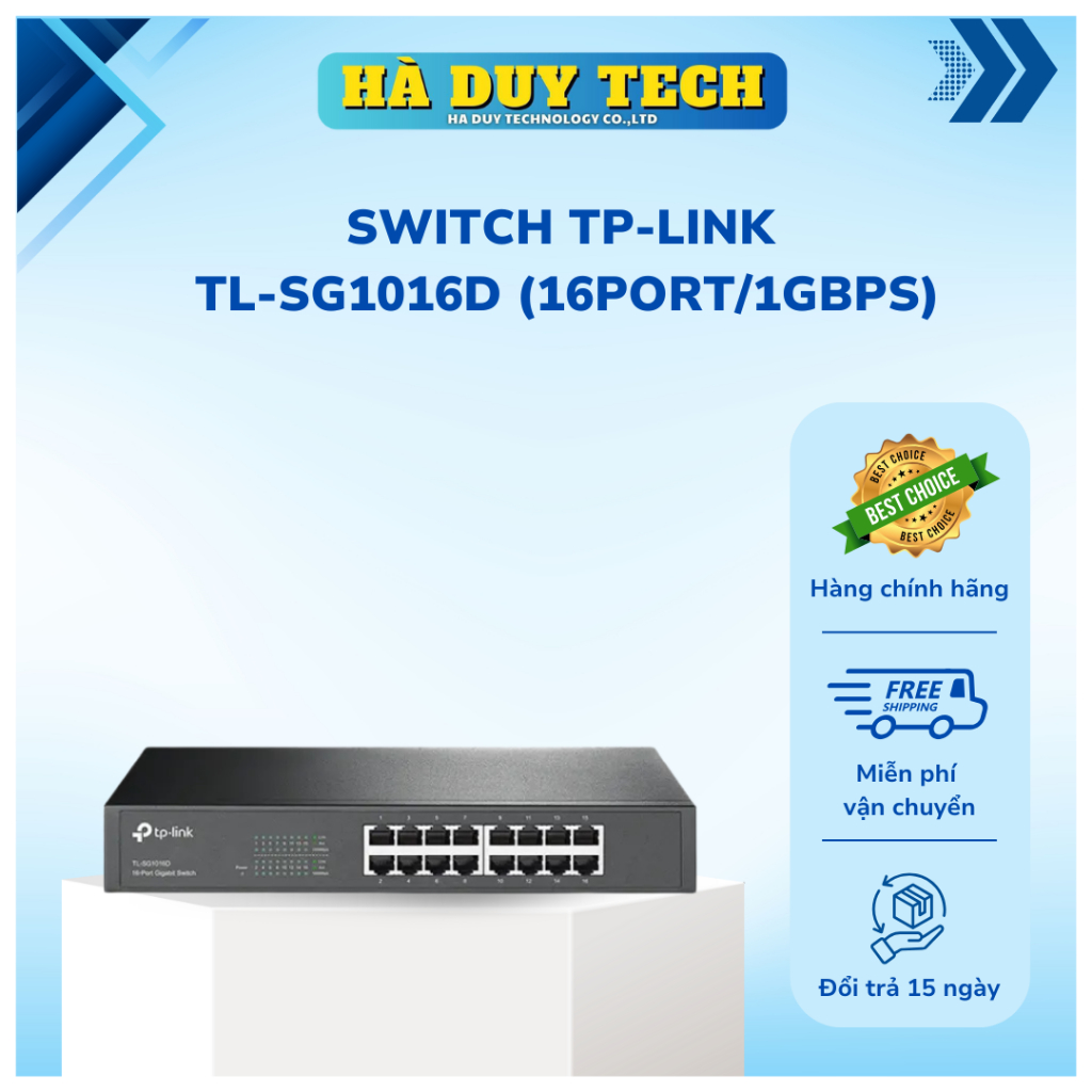 SWITCH TP-LINK TL-SG1016D (16Port/1Gbps) - Chính Hãng - BH 24T - Hà Duy Tech
