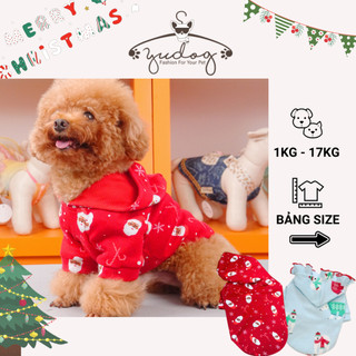  Áo thun có nón cho chó mèo Yudog áo thun noel cho chó mèo 