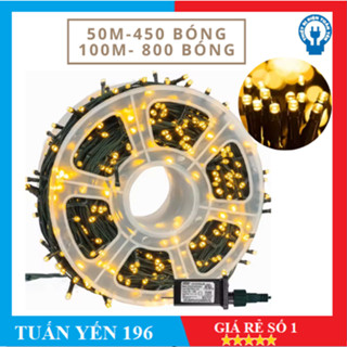  Cao Cấp- Cuộn Dây Đèn Led Dài 50m 450B  100M 800 bóng Dây Đen Dày Dặn Trang Trí Dịp Lễ Tết Noel Siêu Sáng Siêu Đẹp 