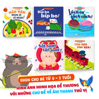 Sách - Combo 5 Cuốn Ehon Âm Thanh Cho Bé 0-3 Tuổi