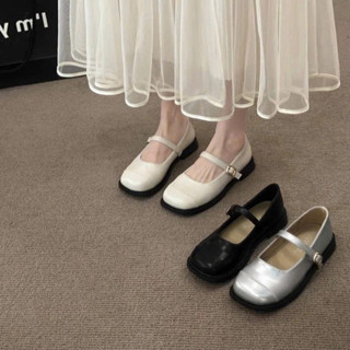 [Peinn] Giày búp bê nữ ,mũi vuông đế mềm êm chân 3 màu sang chảnh 201