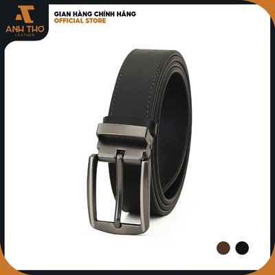 Bản 2.8cm, Thắt lưng khoá kim MNKK3-01, da bò nappa bền bỉ, khoá hợp kim không rỉ, sang trọng, Anh Tho Leather