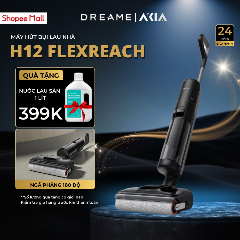 Máy hút bụi lau sàn khô & ướt H12 FlexReach - Bản Quốc Tế - Bảo Hành 24 Tháng