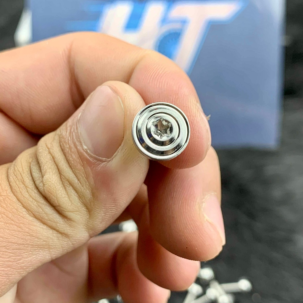 Ốc Salaya inox 304 4li15 phụ kiện xe máy HT, dù nhuyễn gắn bợ cổ Wave, Winner, ốc nắp dầu