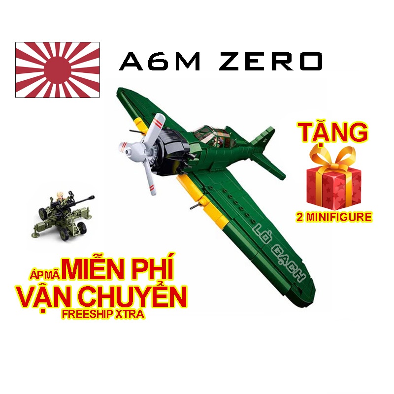 Bộ xếp hình Máy bay tiêm kích A6M Zero Hải quân Đế quốc Nhật trong Thế chiến 2