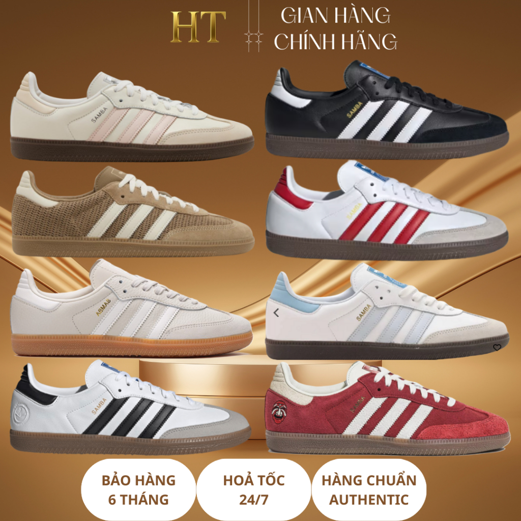 [HÀNG CHÍNH HÃNG] Giày Adidas Samba OG Đế Nâu Basic Hot Trend Nam Nữ AUTHENTIC. Bao Check