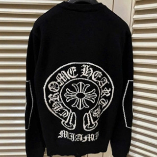 Áo len họa tiết lớn Áo Len Nữ Thêu Chữ Thập Nổi, Áo Khoác Cadigan From Rộng