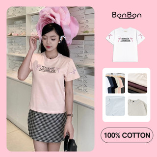 Áo thun babytee hình nơ form ôm 100% cotton co giãn thoáng mát - ABBC43