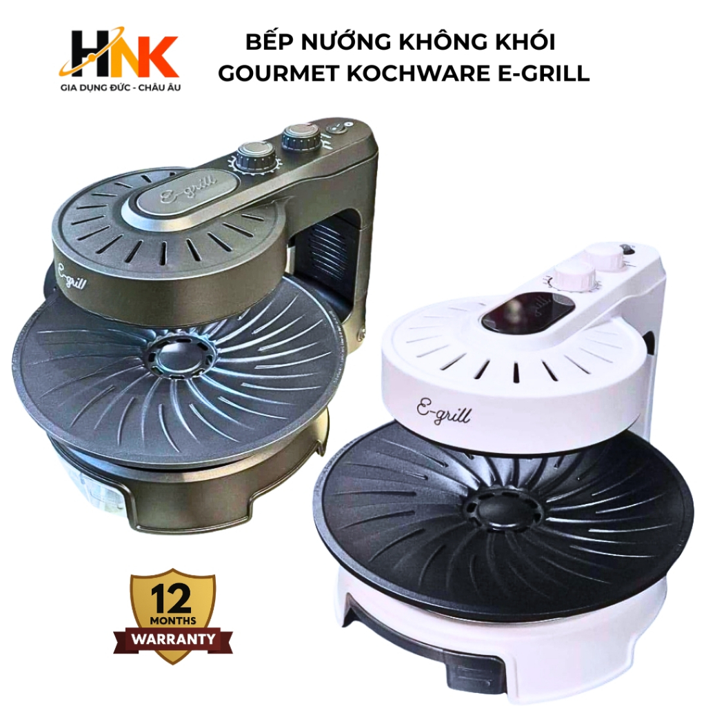 Bếp nướng không khói Gourmet Kochware E-grill nội địa Đức, bản cơ, bảo hành 12 tháng