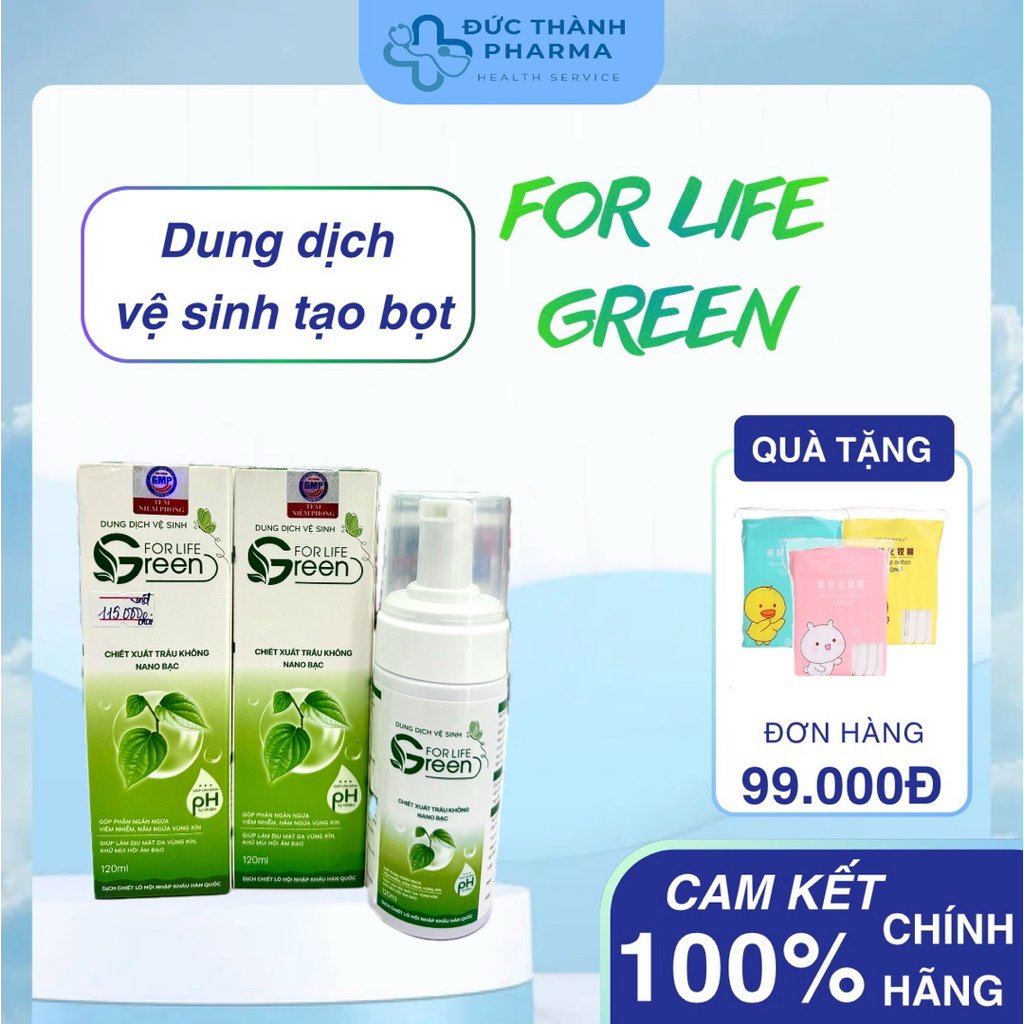 Dung Dịch Vệ Sinh For Life Green – Dịu Mát, Khử Mùi, Ngừa Nấm