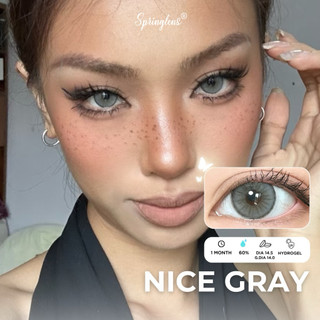  Lens mắt xám NICE GRAY tây sáng viền giãn tròng to | Kính áp tròng @spring.lens 