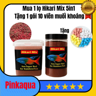 (Mua 1 tặng 1)(Sp shop chuyên sỉ) Hikari Mix 5in1 Super Red Thức ăn cám trùng huyết đỏ kích size, kích màu toàn diện