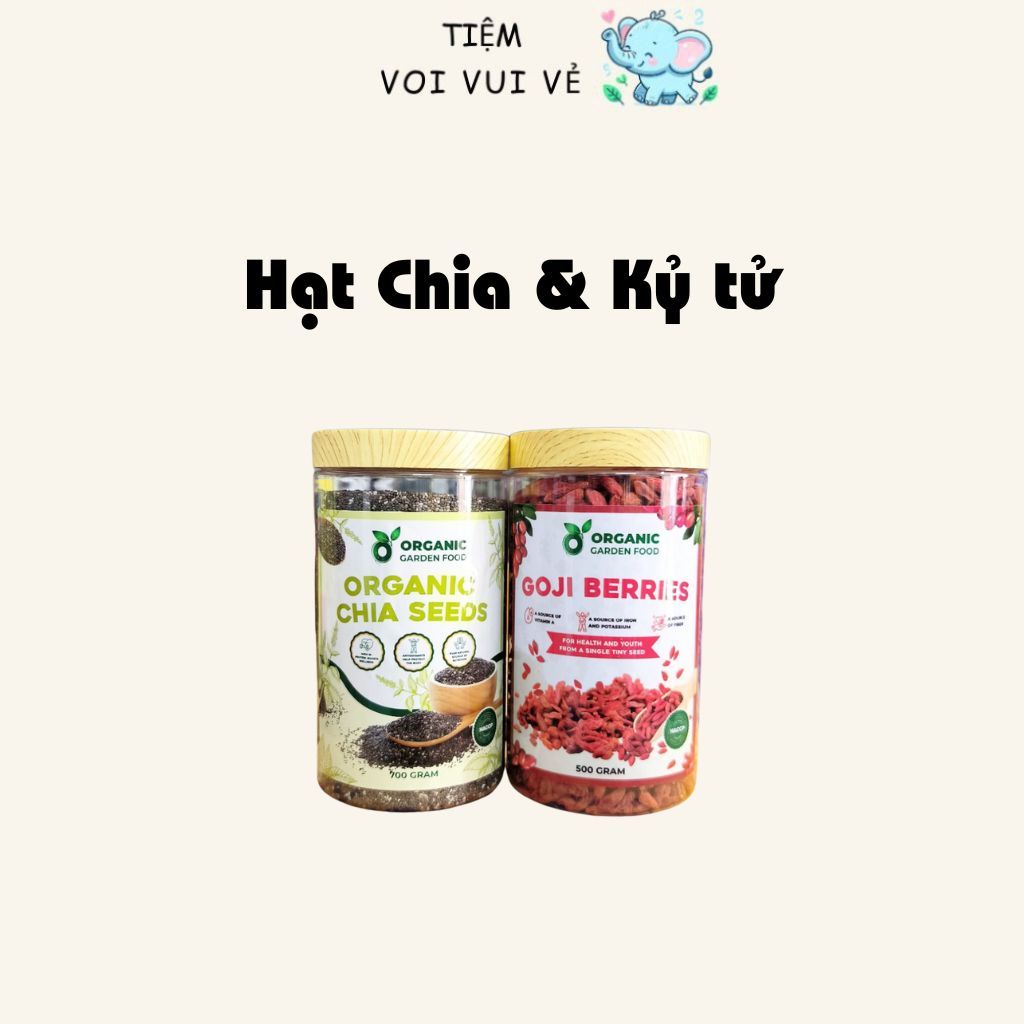 Hạt kỷ tử Organic Garden Food đóng hộp 500g
