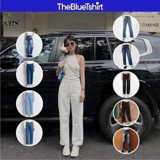 TheBlueTshirt - Quần jeans lưng cao ống suông có nhiều màu wash cho nữ - The Original Dad Jeans