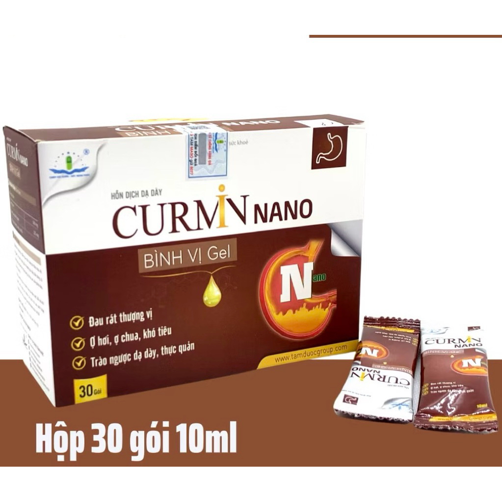 CURMIN NANO Bình Vị Gel Hộp 30 gói 10ml