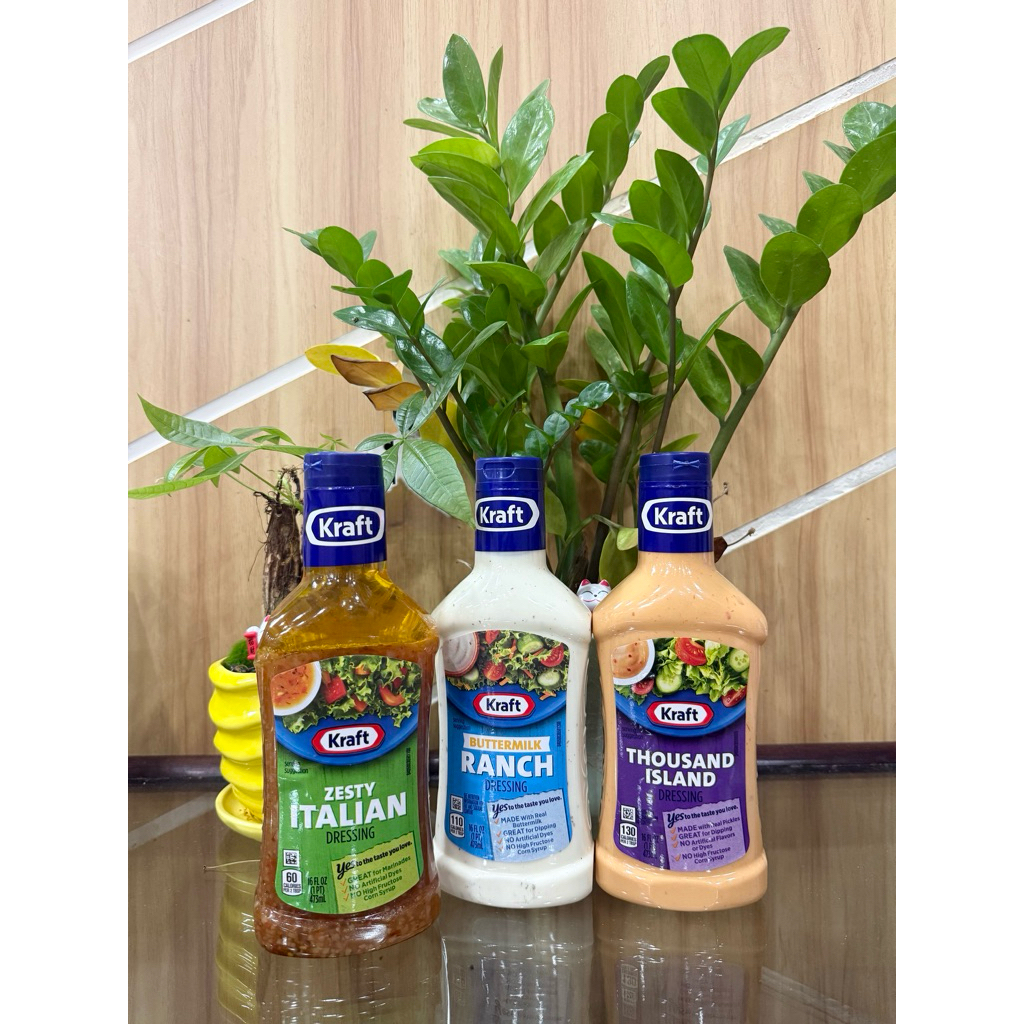 [HÀNG MỸ-ĂN KIÊNG] Nước sốt Kraft Ranch/Tartar/Caesar 354ml.