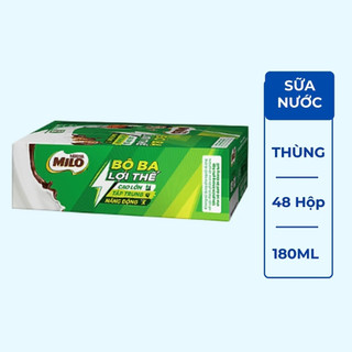  Thùng 48 Hộp Sữa Nestlé MILO Nước  180ml   Hộp  