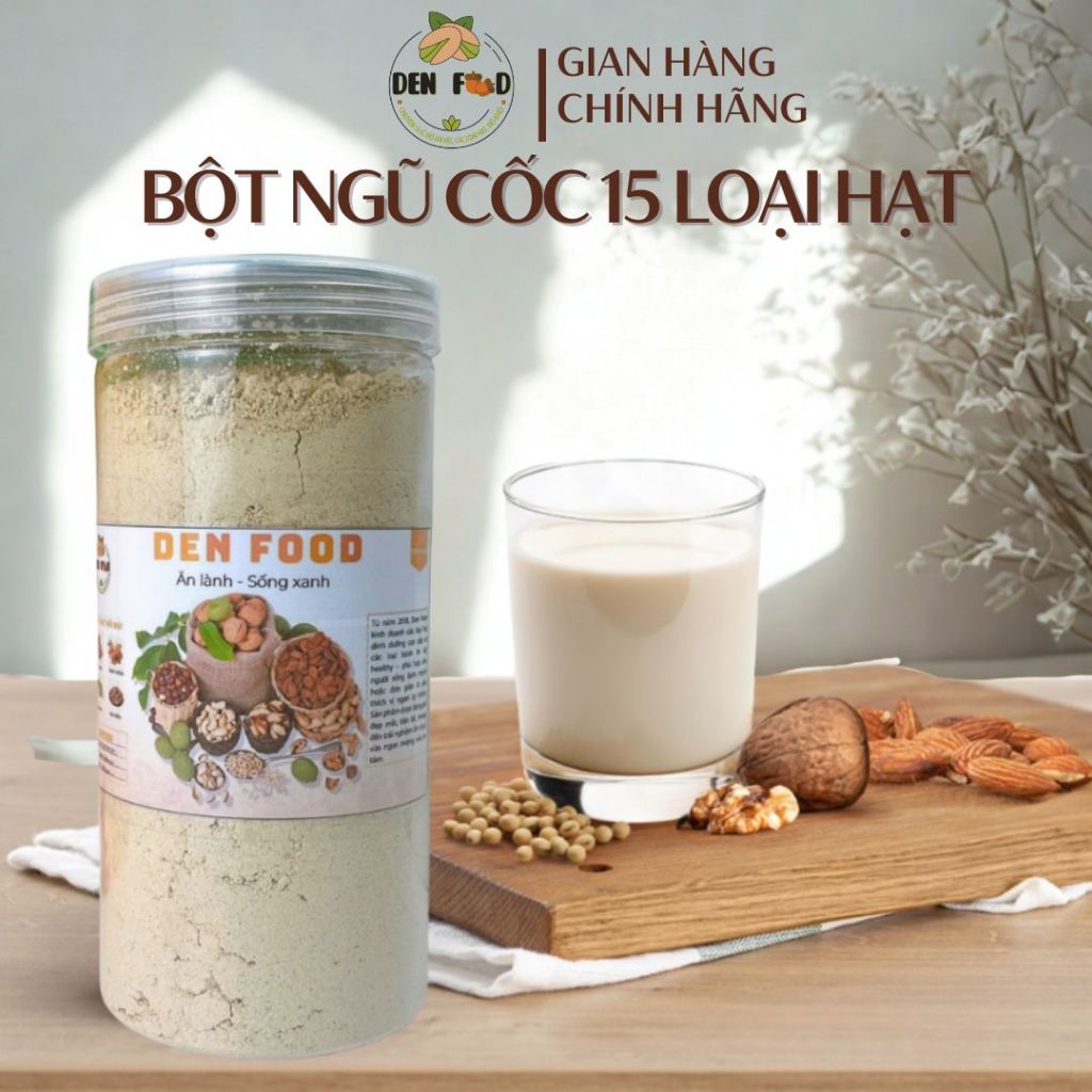 Bột ngũ cốc dinh dưỡng 15 loại hạt thơm ngon tiện lợi - Ăn Vặt Denfood