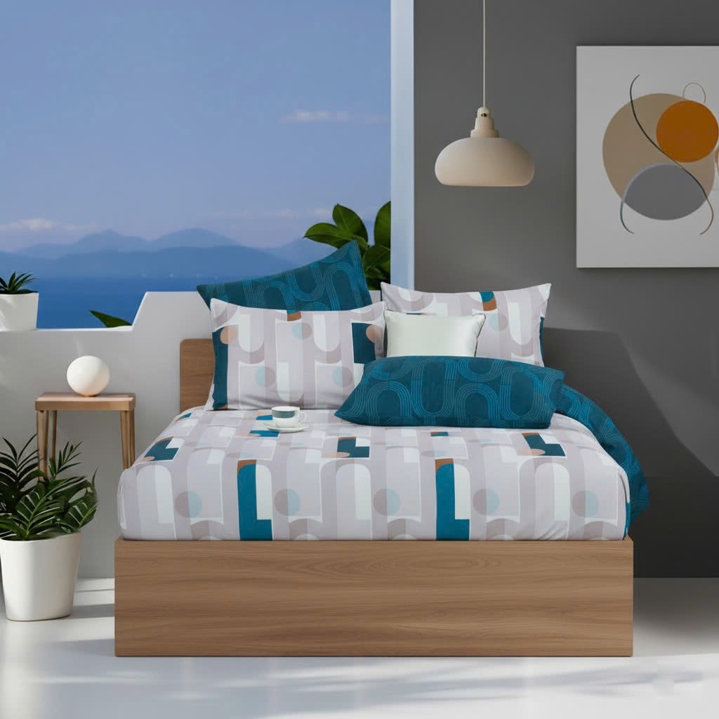 Bộ Chăn Ga Giường Chun Lovesome 4 món AKEMI 650TC - Êm Ái Bền Lâu, Tăng Sắc Hồng Cho Phòng Ngủ