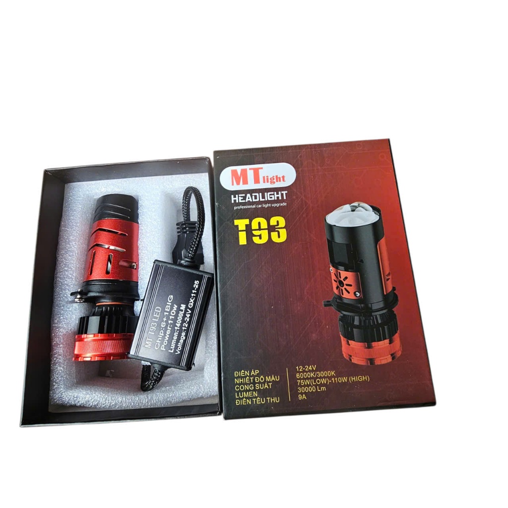 Đèn pha bi cầu mini T93 ra mắt T11/2025 CÔNG NGHỆ CẢI TIẾN TỪ T92-C300-C350 CHÂN H4 110W ;LẮP ĐẶT OT