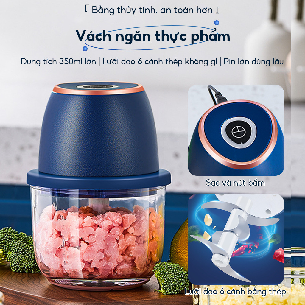 Máy xay tỏi và tiêu cầm tay điện mini - Máy xay tỏi và tiêu tiện lợi, Máy xay nhà bếp