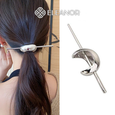 Trâm cài tóc nữ Eleanor Accessories viền trơn hình mặt trăng khuyết phụ kiện tóc ghim tóc 10930