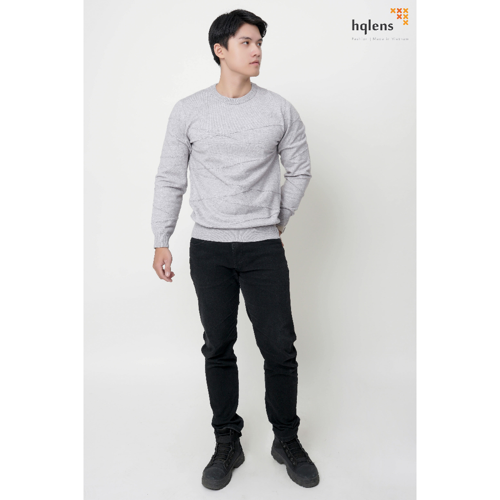 Áo Len Nam Gân Chéo Toàn Thân S-XL Hqlens – Chất Len Mềm, Co Giãn Tốt, Giữ Ấm, Tôn Dáng Lịch Lãm