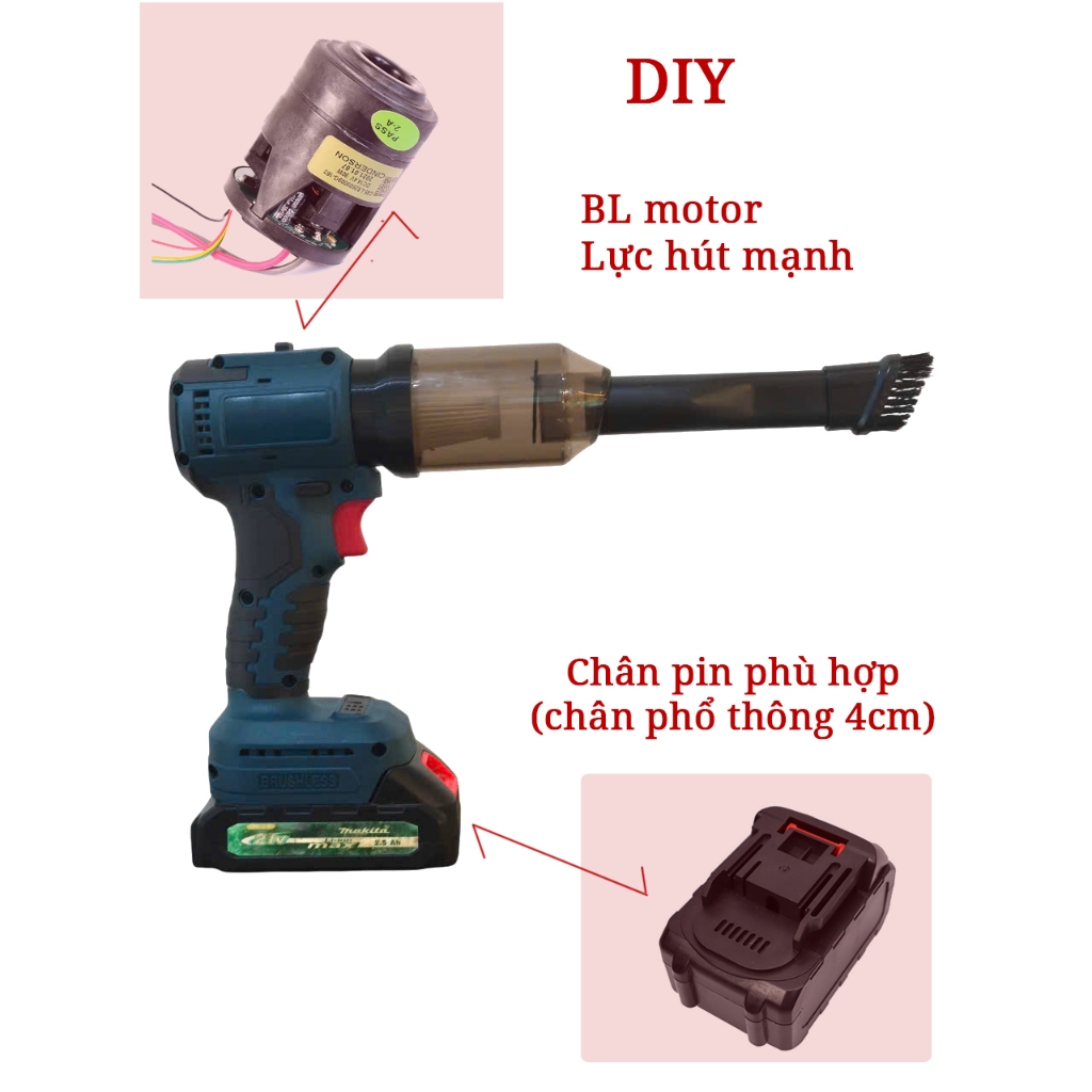 Máy hút bụi cầm tay 21v