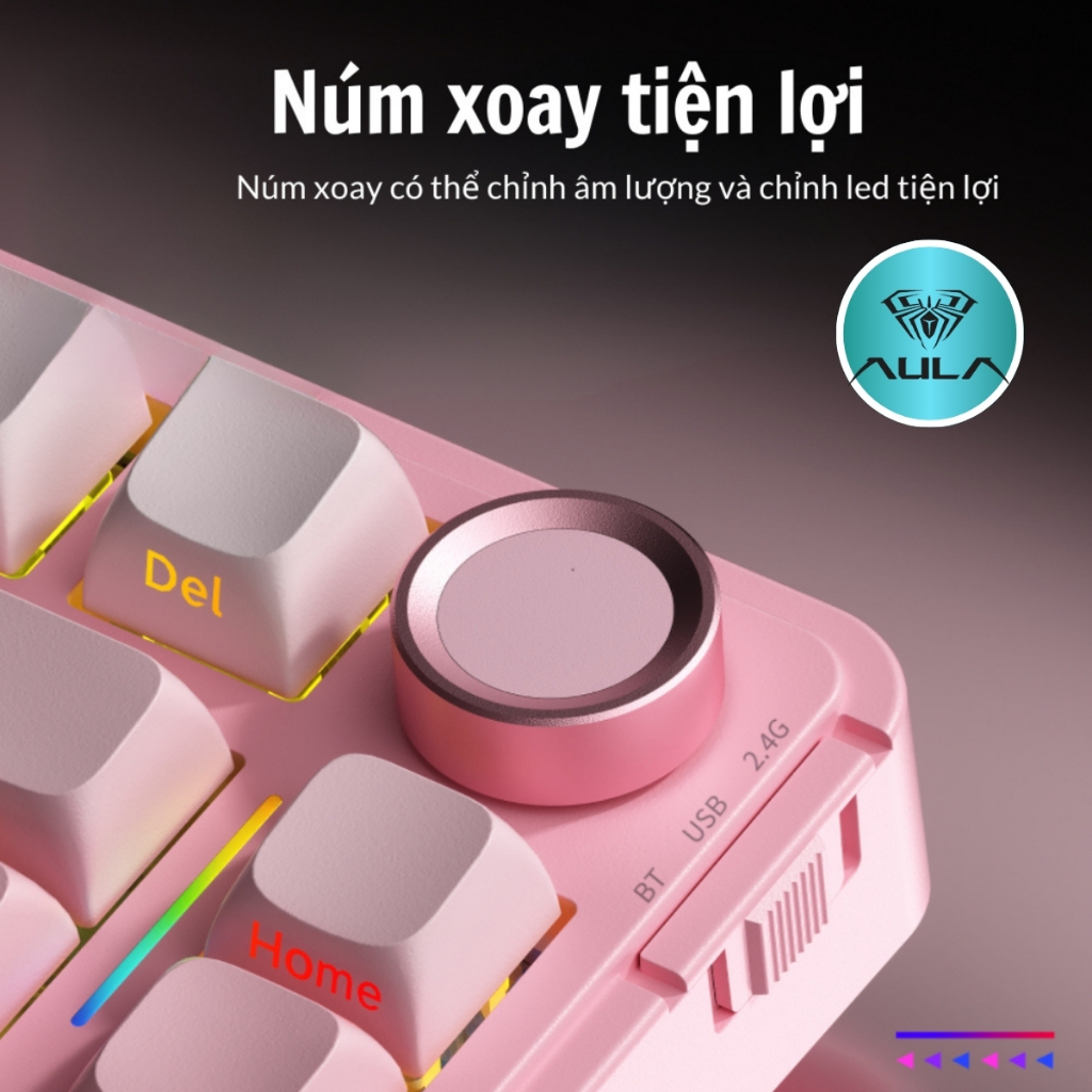 Bàn phím cơ không dây AULA S75 pro - Có màn led tùy chỉnh - LED RGB xuôi - 3 mode kết nối tiện lợi | BigBuy360 - bigbuy360.vn