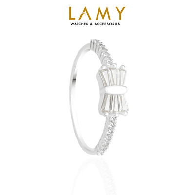 Nhẫn bạc nữ LAMY Glittering Ribbon Ring Silver 8180 - Nhẫn bạc ta cao cấp