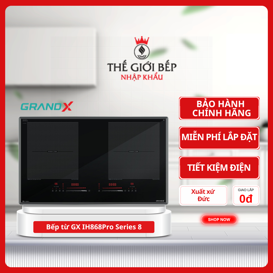 Bếp Từ Grandx GX IH868Pro – Chức Năng Tự Ngắt, Tiết Kiệm Điện