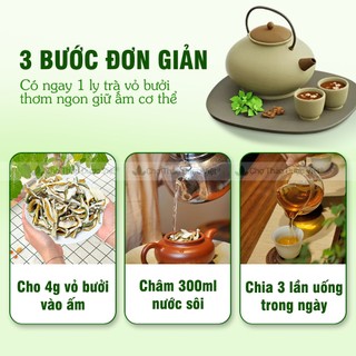 Vỏ bưởi khô 100g, cùi mỏng, vỏ bưởi gội đầu, nhanh mọc tóc, ngừa gãy rụng, xông nhà khử mùi ẩm mốc
