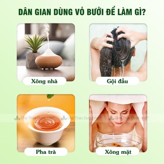 Vỏ bưởi khô 100g, cùi mỏng, vỏ bưởi gội đầu, nhanh mọc tóc, ngừa gãy rụng, xông nhà khử mùi ẩm mốc