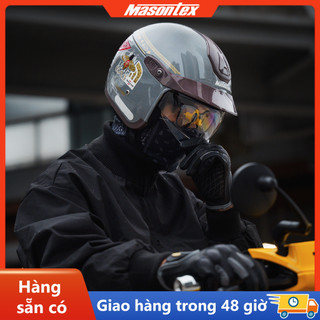  Mũ bảo hiểm 3 4 đầu Masontex 811 cao cấp kính âm chống xước đèn hậu phản quang cực đẹp 