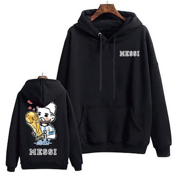 áo messi , áo hoodie nỉ messi - áo in hình cầu thủ bóng đá messi có nhiều mẫu
