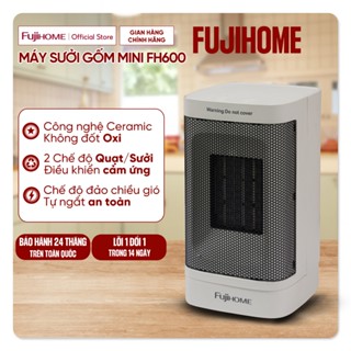 Máy sưởi ấm gốm mini không khô da nhập khẩu FUJIHOME, quạt sưởi ấm để bàn tiết kiệm điện heater