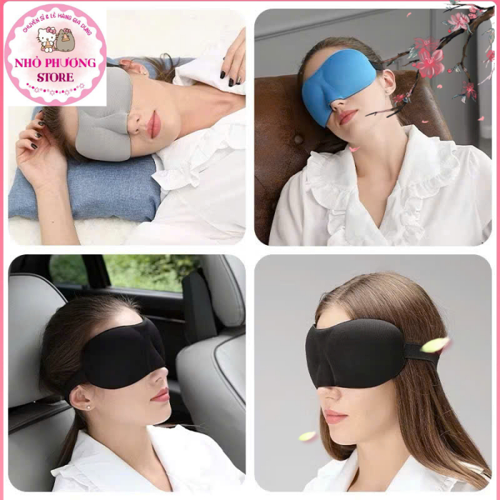 Bịt Mắt Ngủ 3D,Mặt Nạ Che Mắt Ngủ 3D Mềm Mại Tiện Dụng Cho Nam Và Nữ/Đi Du Lịch Cao Cấp