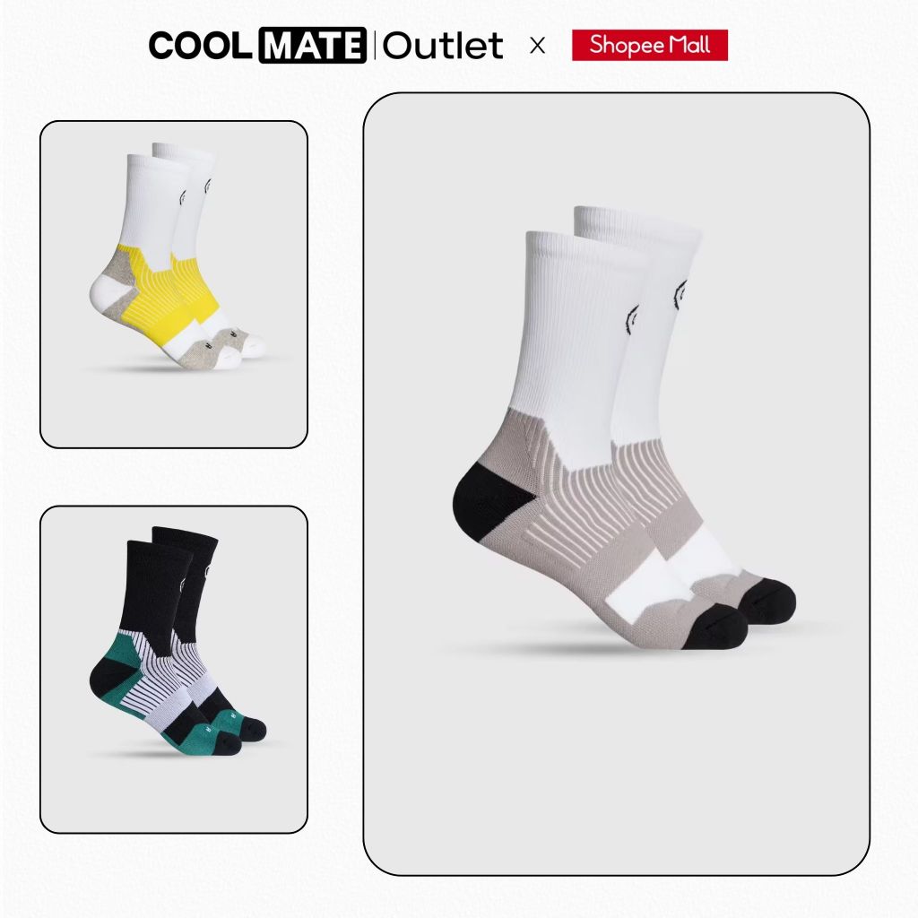 [Coolmate Outlet] Tất/Vớ thể thao cổ dài Compression Cushion