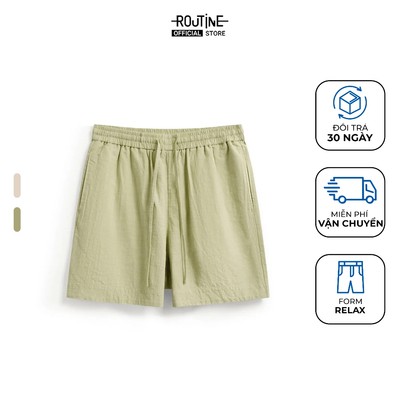 Quần Short Nam Vải Texture Ống Rộng Lưng Chun Form Loose - Routine 10S25PSH051