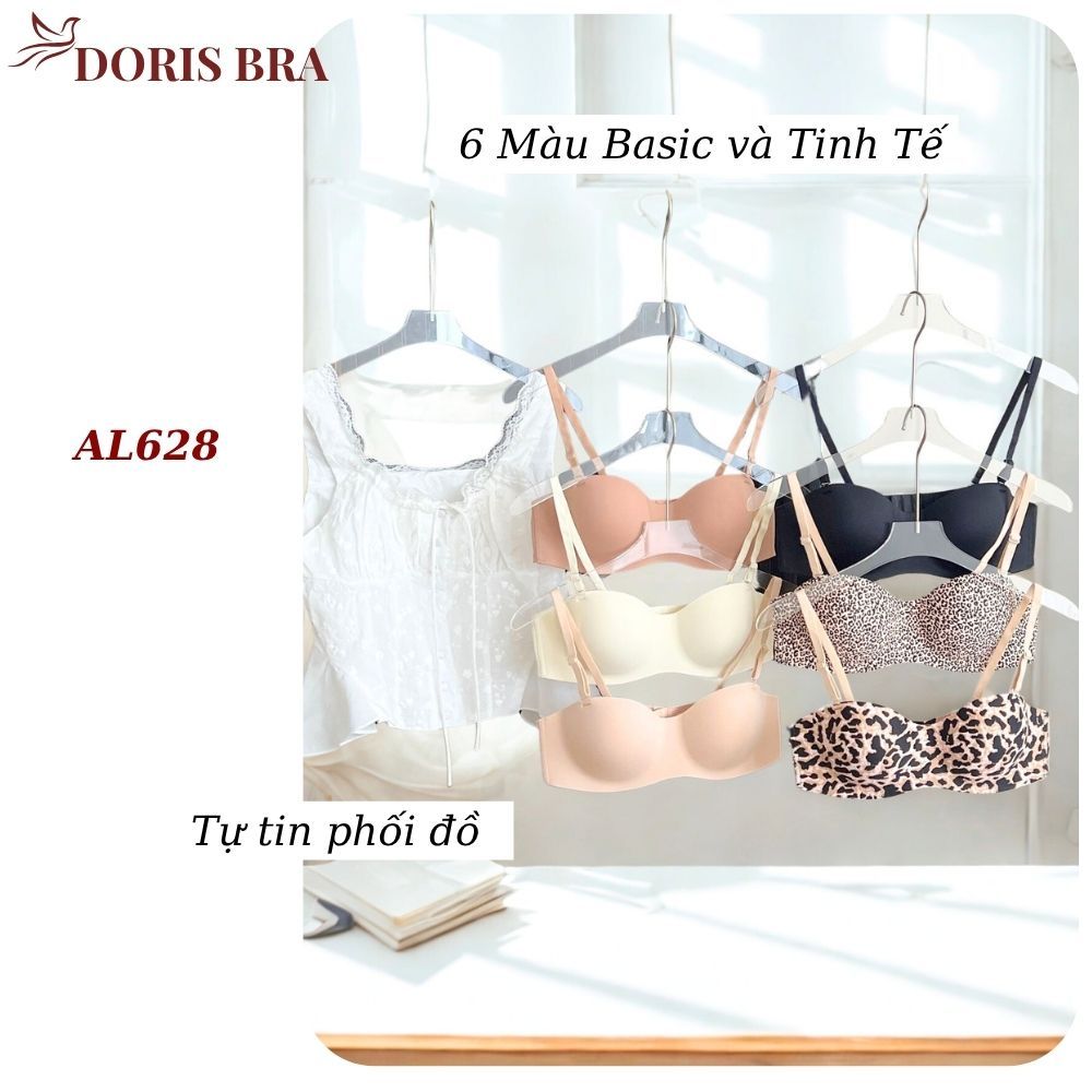Áo lót đệm mỏng DORIS AL628, áo cup không viền không hằn ôm nâng ngực nhẹ nhàng tháo dây vai cao cấp | BigBuy360 - bigbuy360.vn