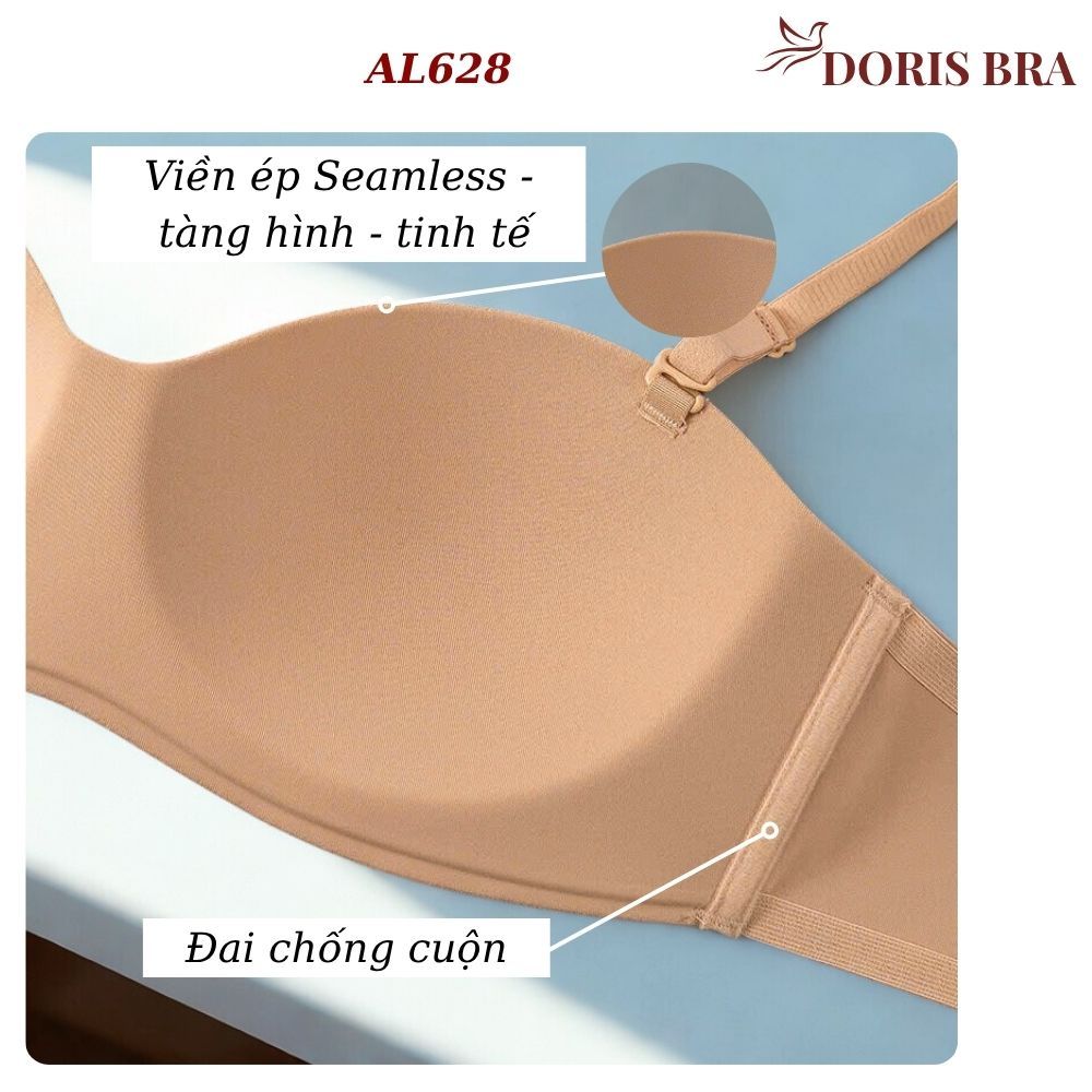 Áo lót đệm mỏng DORIS AL628, áo cup không viền không hằn ôm nâng ngực nhẹ nhàng tháo dây vai cao cấp | BigBuy360 - bigbuy360.vn