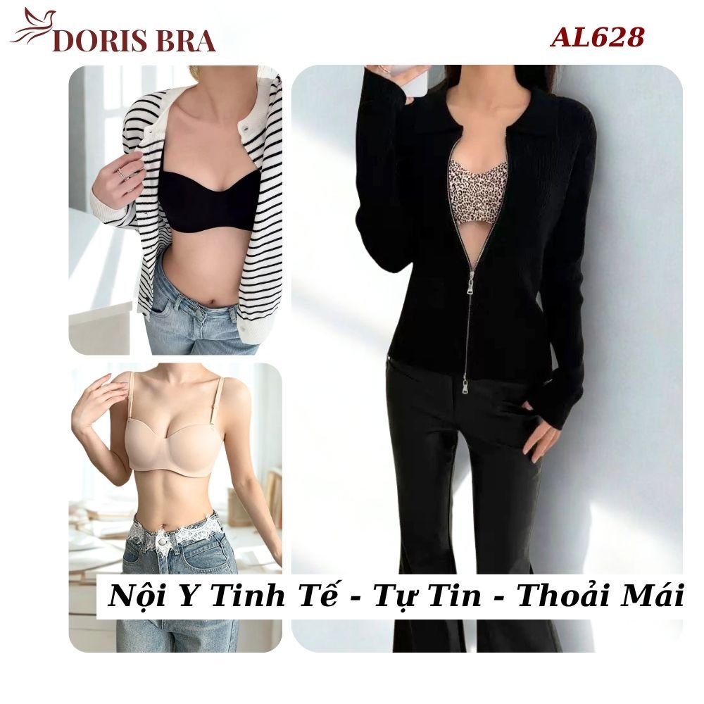Áo lót đệm mỏng DORIS AL628, áo cup không viền không hằn ôm nâng ngực nhẹ nhàng tháo dây vai cao cấp | BigBuy360 - bigbuy360.vn