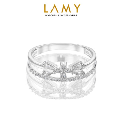 Nhẫn bạc nữ LAMY Contemporary Bow Ring Silver 8250 - Nhẫn bạc ta cao cấp
