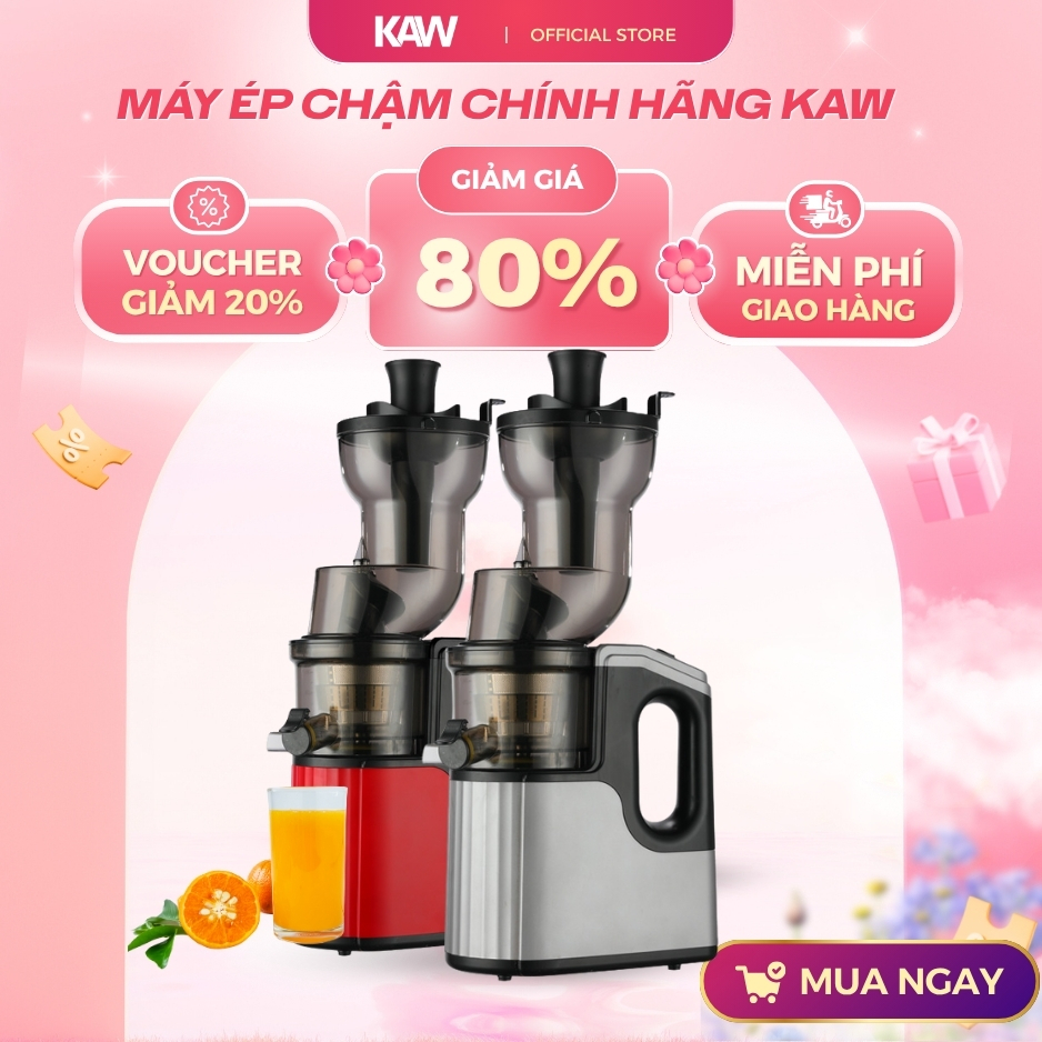Máy Ép Chậm Công Nghiệp KAW k200, Ép Hoa Quả Trái Cây Giữ Trọn Dinh Dưỡng, Bảo Hành 12 Tháng