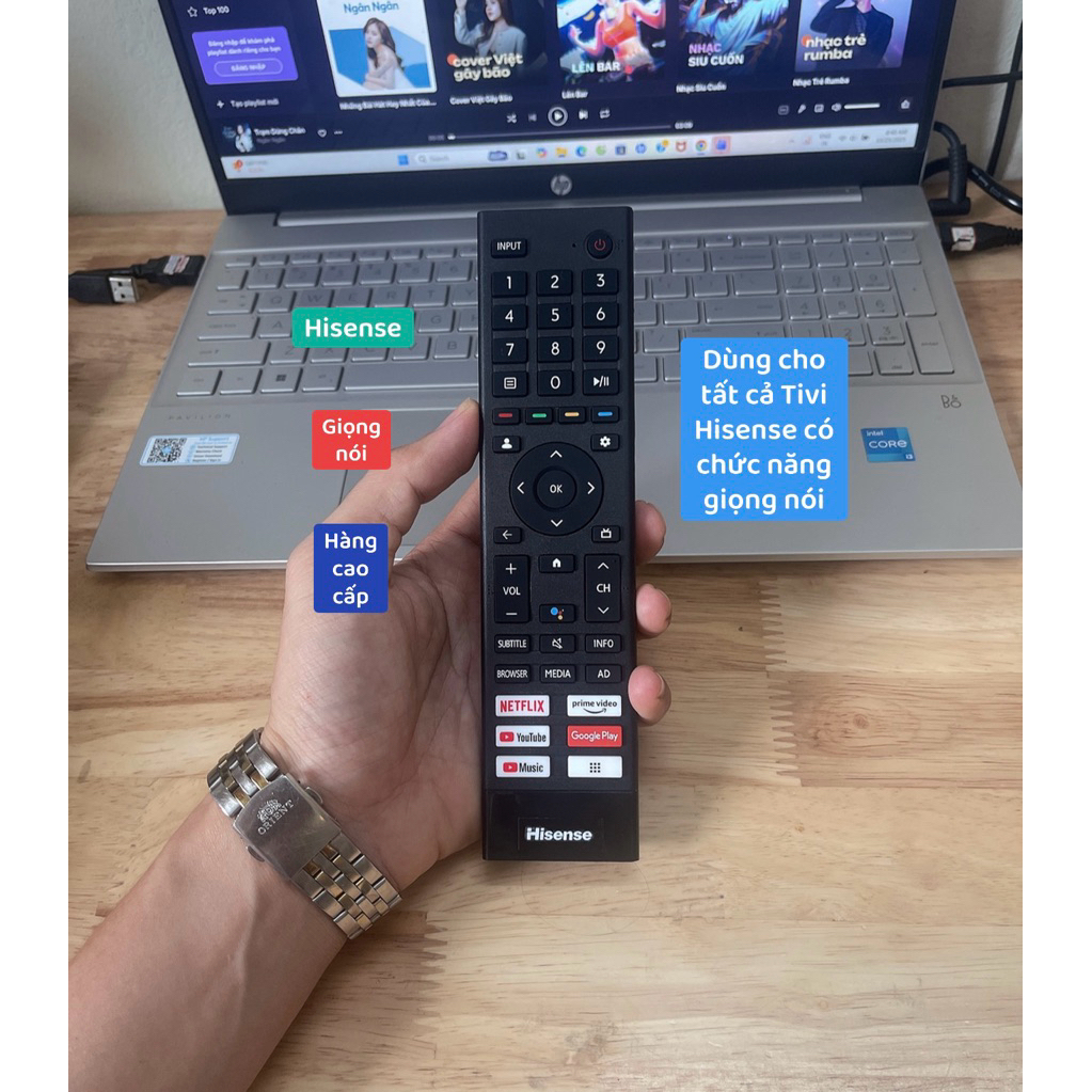 Điều khiển Tivi Hisense hàng cao cấp( Dùng chung tất cả Tivi Hisense)