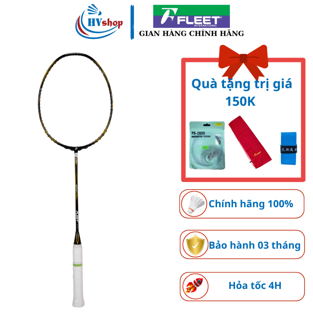 Vợt cầu lông Fleet Woven 1000 VI chính hãng, quà tặng hấp dẫn, bảo hành 03 tháng - HVShop