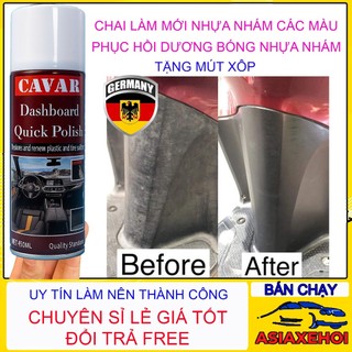   HÀNG NHẬP XỊN + MÚT chai xịt phục hồi nhựa nhám - Làm đen nhựa nhám - Làm mới nhựa cũ,ghế da 